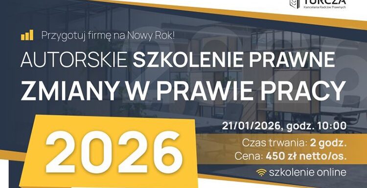 prawo pracy, szkolenie online, zmiany w prawie pracy 2026, HR, kadry i płace, jawność wynagrodzeń, obowiązki informacyjne w rekrutacji, ogłoszenia o pracę, Państwowa Inspekcja Pracy, kontrola PIP, staż pracy, obowiązki pracodawcy, compliance HR, ryzyka prawne pracodawcy, szkolenie dla HR, szkolenie dla pracodawców, nowelizacja prawa pracy, kancelaria prawna, praktyczne szkolenie HR, ekspert prawa pracy, mec. Anna Przygocka, aktualizacje prawa pracy, rekrutacja zgodna z prawem, przepisy prawa pracy 2026